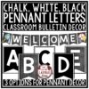 White Black Chalkboard Letters Bulletin Board Printable Banner