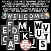 White Black Chalkboard Letters Bulletin Board Printable Banner