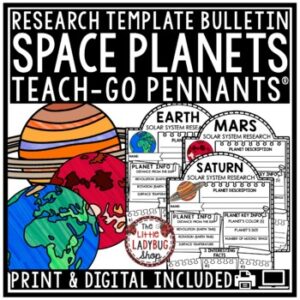 Solar System and Planets Research Templates, Outer Space Science Bulletin Board-1