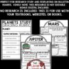 Solar System and Planets Research Templates, Outer Space Science Bulletin Board-3