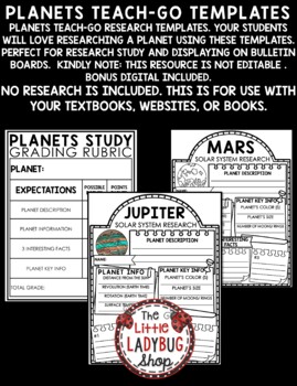 Solar System and Planets Research Templates, Outer Space Science Bulletin Board-3