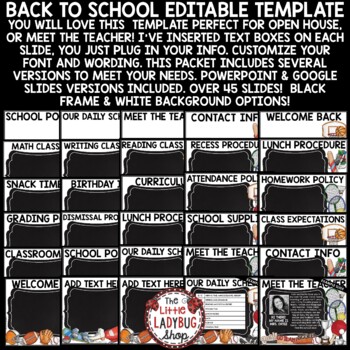 Sports Theme Meet the Teacher Template Editable Back to School Open House Night-2
