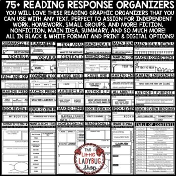 Story Element Fiction Nonfiction Reading Response Graphic Organizer Book Review-3