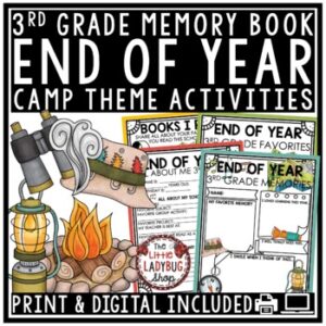 Summer Camping Theme 3rd Grade End of Year Memory Book Writing Activity Project-1