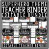 Superhero Classroom Theme: Newsletter Template Editable, Teacher Planner