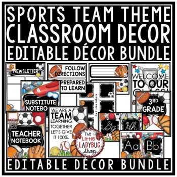 Team Sports Theme Classroom Décor Meet the Teacher Newsletter Template Editable-3