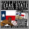 Texas History Research Flip Book- Texas Symbols, Landmarks & Texas Regions