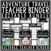 Travel Classroom Theme: Newsletter Template Editable, Teacher Planner & Calendar