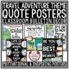 Travel Theme Classroom Decor Back to School Bulletin Board Motivational Posters