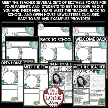 Travel Theme Meet the Teacher Newsletter Template Editable Back to School Letter-2