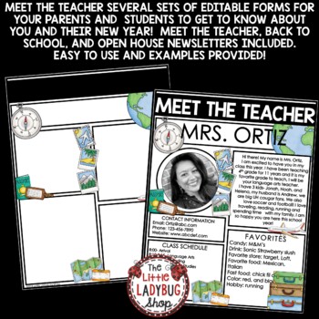 Travel Theme Meet the Teacher Newsletter Template Editable Back to School Letter-3