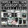 Tropical Classroom Decor & Jungle Theme Editable Newsletter Template