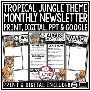 Wild Animal Safari Jungle Tropical Theme Classroom Décor Adventure Expedition