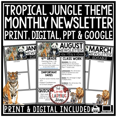 Wild Animal Safari Jungle Tropical Theme Classroom Décor Adventure Expedition