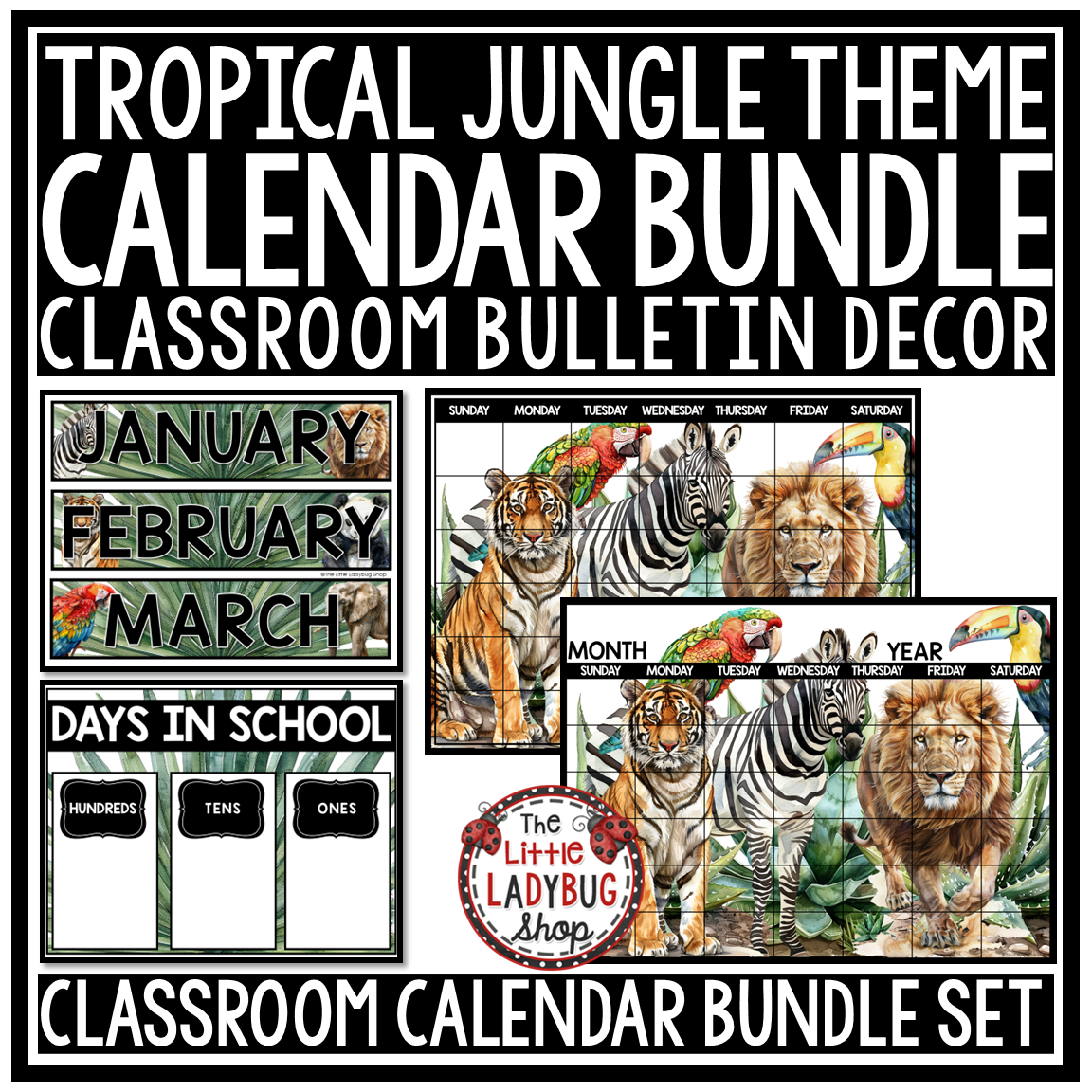 Wild Animal Safari Jungle Tropical Theme Classroom Décor Adventure Expedition