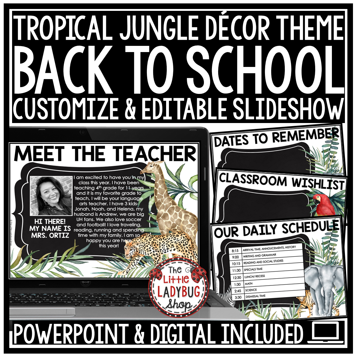 Wild Animal Safari Jungle Tropical Theme Classroom Décor Adventure Expedition