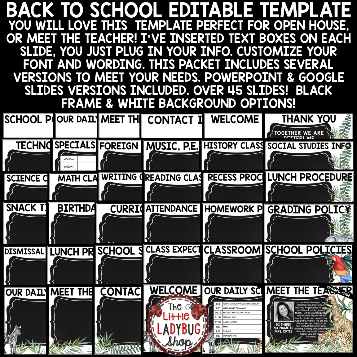 Wild Animal Safari Jungle Tropical Theme Classroom Décor Adventure Expedition