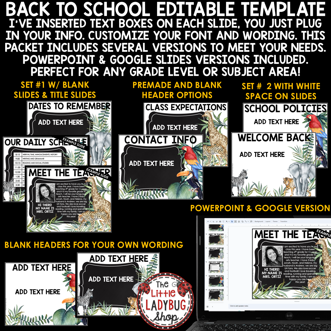 Wild Animal Safari Jungle Tropical Theme Classroom Décor Adventure Expedition