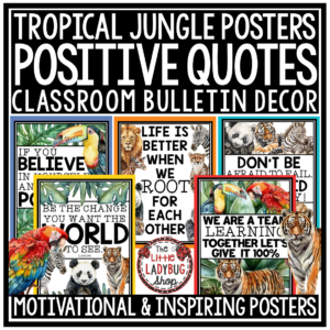 Wild Animal Safari Jungle Tropical Theme Classroom Décor Adventure Expedition