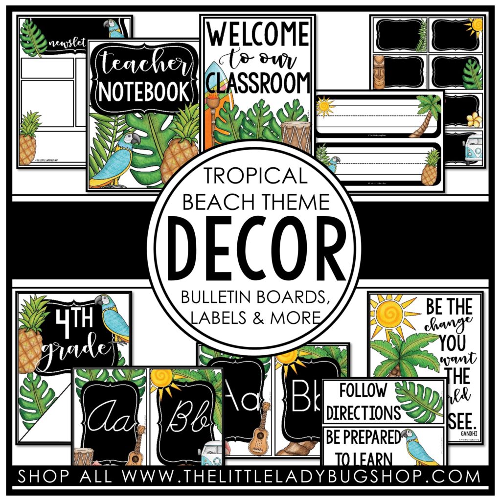 Tropical Theme Classroom Decor