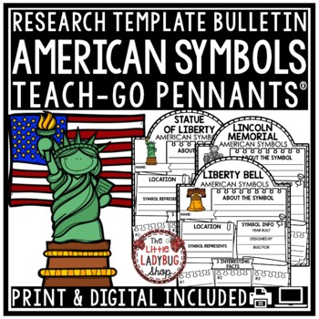 United States American Symbols Activities Research Landmarks Bulletin Board-1