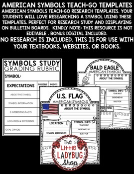 United States American Symbols Activities Research Landmarks Bulletin Board-3
