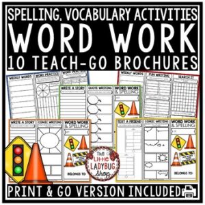 Vocabulary Spelling Word Work Practice
