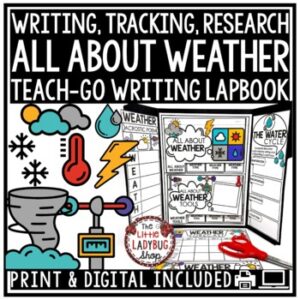 Weather Study Writing Research Activity, Water Cycle Weather Tracking ...