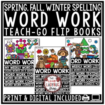 Winter, Spring, Fall Word Work Spelling Activities Any List of Words Centers-1