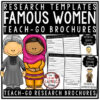 Women's History Month Research Project & Biography Report Template Brochures