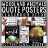 Woodland Animals Classroom Theme: Motivational Posters Bulletin Board