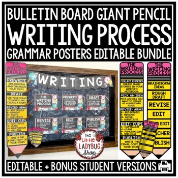 Writing Process Posters Grammar Classroom Décor Bulletin Board Back to School-1