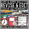 Revising & Editing Posters: Cups and Arms Revise Edit ELA Writing Bulletin Board