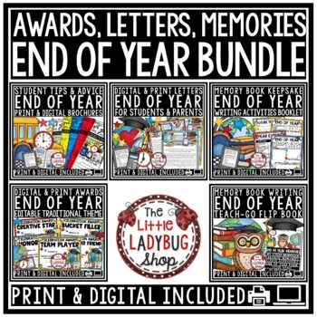 Memory Book, End of Year Letter Students, Editable Awards & Certificates