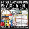 Revise and Edit Sentences Task Card Test Prep ELA Revising Editing 3rd 4th Grade