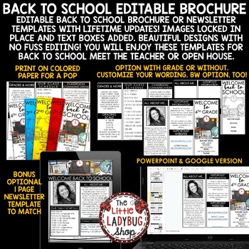 Meet the Teacher Newsletter Template Editable Letter Welcome Back to School