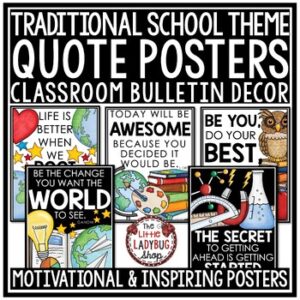Motivational Growth Mindset Poster Back to School Bulletin Board Classroom Decor