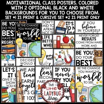 Motivational Growth Mindset Poster Back to School Bulletin Board Classroom Decor