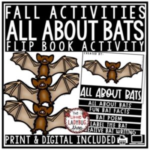 All About Bats Flip Book- Fall Writing, Digital Science Activities1