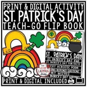 St. Patrick's Day Writing Prompts Activities, March Bulletin Board w Digital