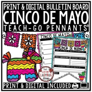 Cinco de Mayo Writing Activities Bulletin Board Teach- Go Pennants