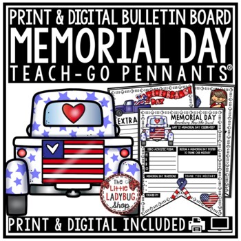 Memorial Day Writing Activities Bulletin Board Teach-Go Pennants1