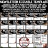 Woodland Animals Owl Theme Classroom Monthly Weekly Newsletter Template Editable
