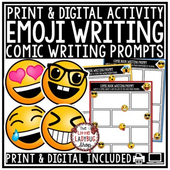 Creative Comics Digital Emoji Writing Prompts 3rd- 4th Grade Distance Learning1