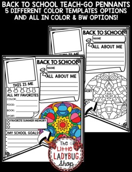 First Day Week Back to School Bulletin Board All About Me Writing Prompt Posters