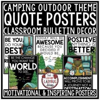 Camping Theme Classroom Decor Back to School Bulletin Board Motivational Posters