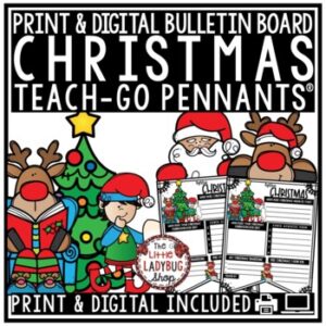 Christmas Writing Bulletin Board, December Activities, Craftivity Topper1