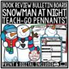 Snowman At Night Activity January, Winter Book Review Template Bulletin Board