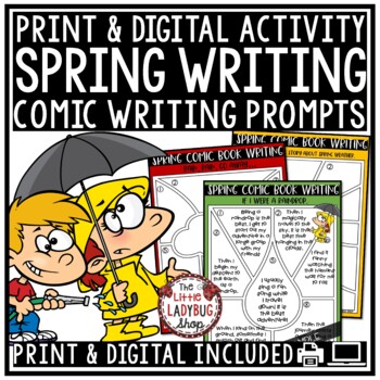Creative Comics Digital March, April Spring Writing Prompts 3rd, 4th Grade1