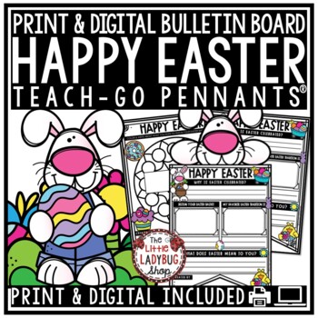 April, Spring Easter Writing Prompts Bulletin Board Teach-Go Pennants1